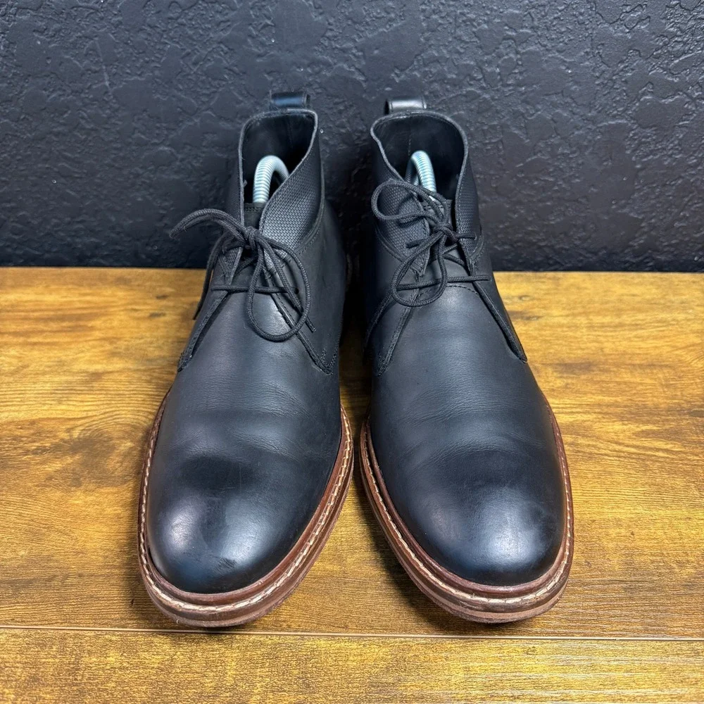 Cole Haan C20111 Black Leather Chukka Desert Boots Mens 8M